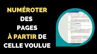 Comment numéroter des pages à partir de la 3 ou celle voulue dans Word [upl. by Notned]