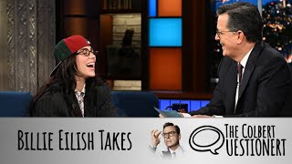 Billie Eilish Takes The Colbert Questionert  Part 1 [upl. by Meelas]