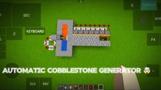 AUTOMATIC COBBLESTONE GENERATOR 🤯 IT CAN GENERATE INFINITE COBBLESTONES😱 [upl. by Horowitz923]