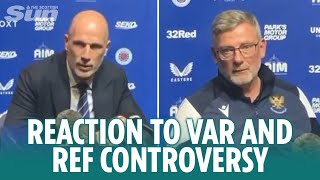 Philippe Clement and Craig Levein react to VAR controversy in Rangers 20 win over St Jognstone [upl. by Zipah704]