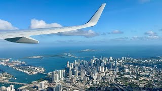 AMERICAN AIRLINES 737800 MIAMI TAKEOFF [upl. by Dnomhcir]