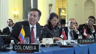 Canciller Ampuero en la OEA quotLos chilenos tenemos una deuda profunda con los venezolanosquot [upl. by Sonahpets90]