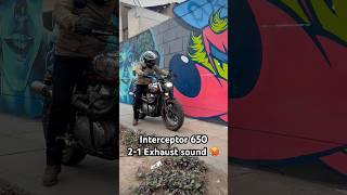 2  1 Exhaust SOUND  Royal Enfield Interceptor 650 [upl. by Lenhart]