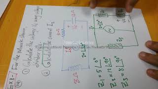 SeriesParallel AC circuits analysis Examples 6 أمثلة على تحليل دوائر التيار المتناوب جزء 6 [upl. by Merridie]