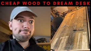 Building a Dream Bespoke Wooden Desk from Cheap Wood  DIY Woodworking PART 2 [upl. by Oinotnaesoj222]