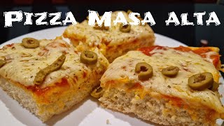 Pizza Casera 🍕 Masa Alta Fácil y rica 😋 [upl. by Canale]