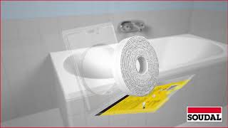 Sealing a bath tub with Soudal Sealing Strip [upl. by Cl661]