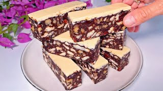 Quick dessert without baking in 8 minutes No eggs no oven So easy to make [upl. by Anilegna]