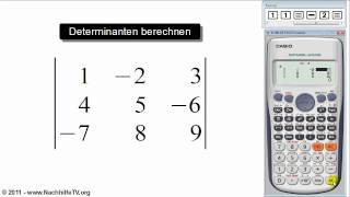 Determinanten berechnen mit Taschenrechner [upl. by Irita]