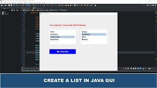 Java GUI Tutorial 46  Creating A List In Java GUI Using JList Class [upl. by Amado13]