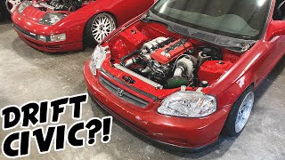 Building a REAR WHEEL DRIVE HONDA CIVIC in 10 Minutes [upl. by Lorrac]