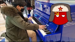 I played SOVIET ANTHEM  MARCH on piano in public [upl. by Oliana]