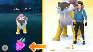 From level 1 catching New Raikou in update 0793 Android and 1493 IOS Pokemon go [upl. by Atiseret355]