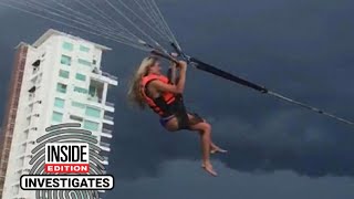 Woman Survives After Parasailing Rope Snaps [upl. by Ecurb]