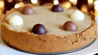 No Bake Biscoff Speculoos Cheesecake Recipe  Hot Chocolate Hits [upl. by Olly]