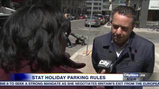 Video Pay parking not enforced on stat holidays in Toronto [upl. by Yznel]