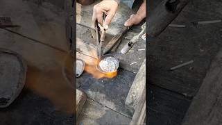 Melting Silver In Primitive Way ShortsVideo [upl. by Helenka421]