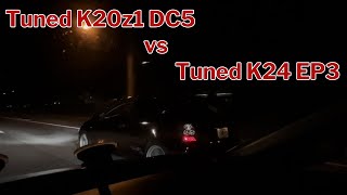 DC5 K20z1 vs EP3 K2420 [upl. by Youlton146]