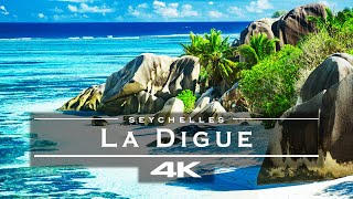 La Digue Seychelles 🇸🇨  by drone 4K [upl. by Yraeg]