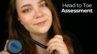 Realistic Head to Toe Assessment Cranial Nerve Tests Lots of Palpation 🩺 Medical ASMR RP [upl. by Alrats596]