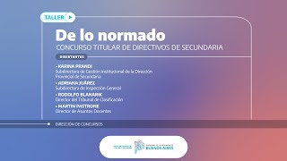 🔴Vivo  6° TallerquotDe lo normadoquotDirección de Concursos📘Concurso Titular de Directivos de Secundaria [upl. by Faunie]