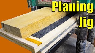 Planing Jig  How to Use Your Planer to Joint Wood  Woodworking Jig [upl. by Nylzzaj]