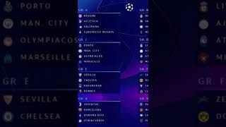 Last 5 UEFA Champions League groups youtubeshorts championsleague likeandsubscribe [upl. by Krell]