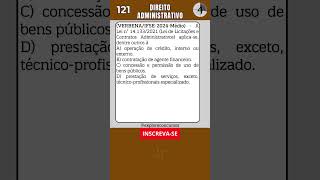 📙 121  QUESTÃO DE DIREITO ADMINISTRATIVO PARA CONCURSO shorts quiz concurso direito [upl. by Ettennyl]