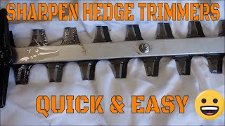 How To Sharpen and Clean Hedge Trimmer Blades The Easy Way [upl. by Gaughan15]