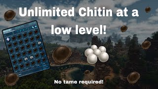 Ark Survival Ascended How to get Chitin at a low level NO TAME NEEDED [upl. by Bashemath]