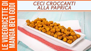 Ceci croccanti alla paprica  Snack sfiziosi sani vegani e facili da preparare [upl. by Ylrad]