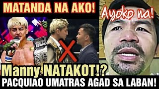 BREAKING Pacquiao UMATRAS agad sa LABAN quotMATANDA NA AKOquot [upl. by Nolrev]