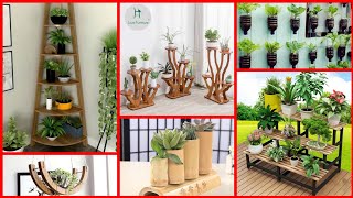 Estantes de madera para sala con macetas y Repisas de madera con plantas para salaplant racks ideas [upl. by Mayes689]