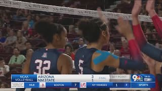 NMSU volleyball falls to Arizona in four sets [upl. by Mozes]