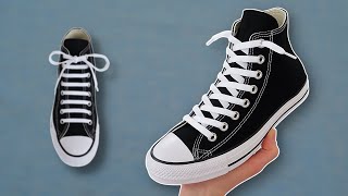 8 WAYS TO LACE CONVERSE CHUCK TAYLOR ALL STAR HIGH TOP BEST WAY [upl. by Karyn]