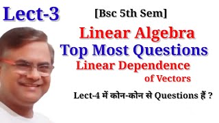 LINEAR ALGEBRA  Linear Dependence and Independence of Vectors Linear Algebra [upl. by Aneelehs]