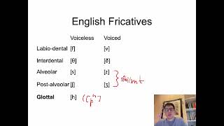 Linguistics 341  Introduction to Phonetics  Consonant Dimensions II [upl. by Nylanaj789]