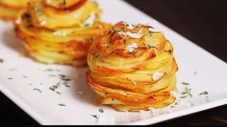 Parmesan Potato Stacks Recipe [upl. by Darmit]