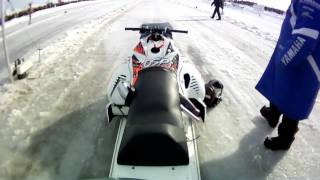 Take a ride on a OSP outlaw Turbo Snowmobile 446  156mph [upl. by Farand]