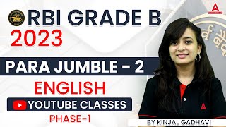 Para Jumble 2  RBI Grade B English Preparation  RBI Grade b 2023  By Kinjal Gadhavi [upl. by Lesig]