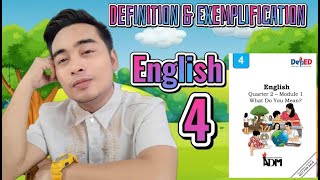 Context Clue Definition and ExemplificationEnglish 4 Quarter 2 Module 1 [upl. by Swords]