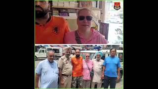 GERMAN COUPLE THANKS HOSHIARPUR POLICE OFFICER OVER CUP OF TEA jagratilaharnews jagratilahartv [upl. by Huntington]