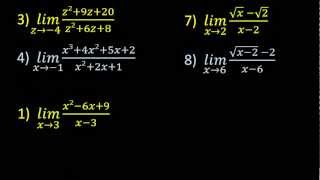 Cálculo 1  Limites  Exercícios Exemplos resolvidos indeterminação 00 parte 1 [upl. by Enihpets228]