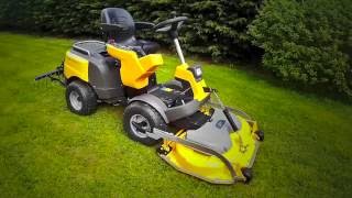 Stiga Park Pro 540 IX mulching rideon mower review in HD [upl. by Eniluqcaj457]