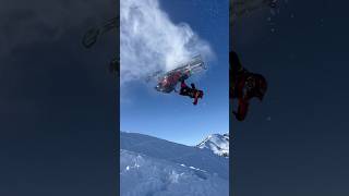 Backflipping the Lynx shredder 2 stroke turbo snowmobile Thing got crazy shorts backflip fail [upl. by Eward564]