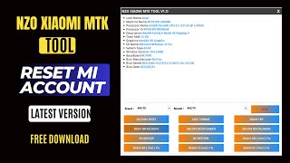 Nzo Xiaomi Mtk Tool 2024 Frp And Mi Account Remove Setup [upl. by Schumer848]