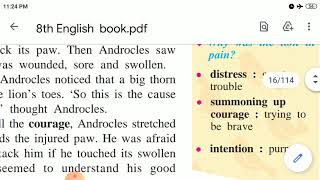 Std 8th Sub English 12 Androcles and the Lion margin questions English workshop 1 to 2 [upl. by Feerahs560]