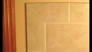 Mitering ceramic tile trim with a carbide hacksaw blade [upl. by Erena]