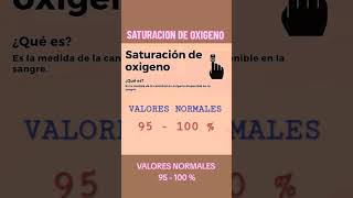 Saturación de oxígeno valores normales viral signosvitales oxigeno [upl. by Nived]