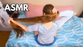 My Real Long Hair amp Bun Dropping Brushing Combing Shaking Flipping ASMR Hair Playing Triggers [upl. by Ardnaed]